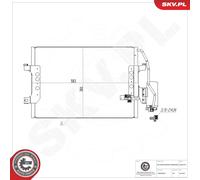 ESEN SKV 86SKV319 Condensatore, Climatizzatore per MERCEDES-BENZ