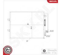 ESEN SKV 86SKV323 Condensatore, Climatizzatore per RENAULT