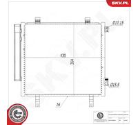 ESEN SKV 86SKV331 Condensatore, Climatizzatore per NISSAN,SUZUKI