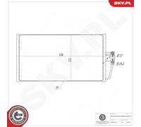 ESEN SKV 86SKV342 Condensatore, Climatizzatore per BMW
