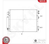 ESEN SKV 86SKV347 Condensatore, Climatizzatore per CHRYSLER,DODGE,LANCIA