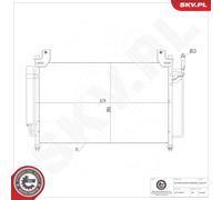 ESEN SKV 86SKV357 Condensatore, Climatizzatore per MAZDA