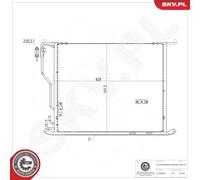 ESEN SKV 86SKV372 Condensatore, Climatizzatore per MERCEDES-BENZ