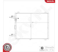 ESEN SKV 86SKV389 Condensatore, Climatizzatore per AUDI