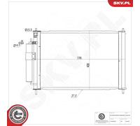 ESEN SKV 86SKV391 Condensatore, Climatizzatore per NISSAN