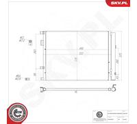 ESEN SKV 86SKV401 Condensatore, Climatizzatore per KIA