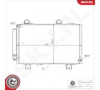 ESEN SKV 86SKV405 Condensatore, Climatizzatore per HONDA