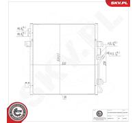 ESEN SKV 86SKV408 Condensatore, Climatizzatore per DODGE,JEEP