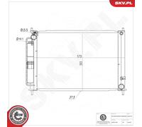 ESEN SKV 86SKV418 Condensatore, Climatizzatore per RENAULT