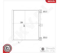 ESEN SKV 86SKV420 Condensatore, Climatizzatore per PORSCHE