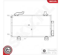 ESEN SKV 86SKV446 Condensatore, Climatizzatore per HONDA