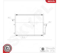 ESEN SKV 86SKV455 Condensatore, Climatizzatore per SSANGYONG