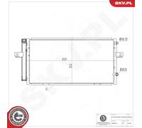 ESEN SKV 86SKV470 Condensatore, Climatizzatore per MG,ROVER