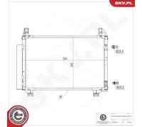 ESEN SKV 86SKV477 Condensatore, Climatizzatore per TOYOTA