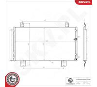 ESEN SKV 86SKV488 Condensatore, Climatizzatore per LEXUS