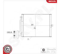 ESEN SKV 86SKV489 Condensatore, Climatizzatore per PORSCHE