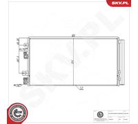 ESEN SKV 86SKV495 Condensatore, Climatizzatore per OPEL,VAUXHALL