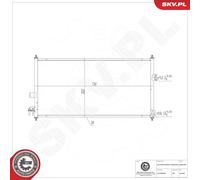 ESEN SKV 86SKV499 Condensatore, Climatizzatore per NISSAN