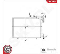 ESEN SKV 86SKV508 Condensatore, Climatizzatore per FORD