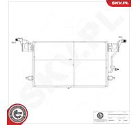 ESEN SKV 86SKV533 Condensatore, Climatizzatore per AUDI
