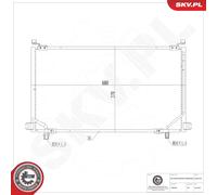 ESEN SKV 86SKV541 Condensatore, Climatizzatore per FORD,NISSAN