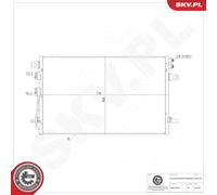 ESEN SKV 86SKV543 Condensatore, Climatizzatore per CHRYSLER,DODGE