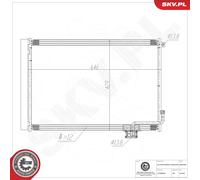 ESEN SKV 86SKV548 Condensatore, Climatizzatore per MERCEDES-BENZ