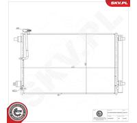ESEN SKV 86SKV575 Condensatore, Climatizzatore per AUDI