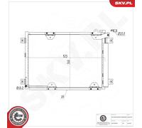 ESEN SKV 86SKV595 Condensatore, Climatizzatore per SUZUKI