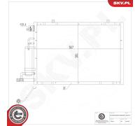 ESEN SKV 86SKV612 Condensatore, Climatizzatore per FORD