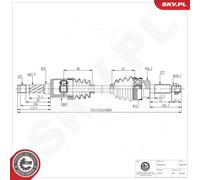 ESEN SKV Albero Di Trasmissione Giunto Per Ford Kuga II DM2 2.0 TDCi 4x4 1.5