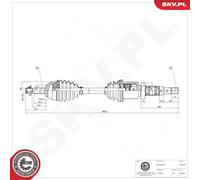 ESEN SKV Albero Di Trasmissione Giunto Per Ford Transit Connect P65_ P70_ P80_