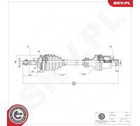 ESEN SKV Albero Motore Anteriore Destra per Renault Clio II BB _ CB _