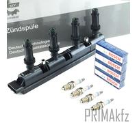Esen Skv Bobina + 4x Bosch Candele per Opel Astra J Corsa D E Insignia 1.4