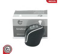 ESEN SKV Pomello cambio Pomello leva cambio cromo/nero Pelle 6 marce