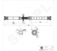 ESEN SKV Semiasse/Albero Cardanico Asse Posteriore per VW Crafter 30-50
