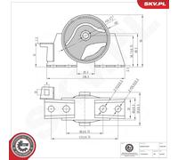 ESEN SKV Supporto Motore Anteriore Destro Per Nissan X-Trail 2.0 4x4