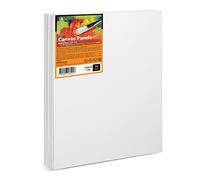 ESENG® Cartone da pittura grande, 10 pezzi, 50 x 70 cm, 100% cotone, spessore 4 mm, 280 g/m², set di pannelli di tela, cartone per colori acrilici, colori ad olio