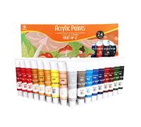 ESENG® Set di colori acrilici Premium Fruit AP-12, 24 tubetti da 12 ml, colore per legno, tele e telai, perfetto per principianti, artigiani, professionisti e artisti