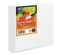 ESENG® Tele per Dipingere Set 12 Pezzi, 20x20 cm | 8x8 pollice, 100% cotone, Canvas Panel, Pannello di Tela, tavola da pittura per acrilica, olio, tempera e gouache