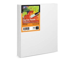 ESENG® Tele per Dipingere Set 12 Pezzi, 23x30 cm | 9x12 pollice, 100% Cotone, Canvas Panel, Pannello di Tela, tavola da pittura per acrilica, olio, tempera e gouache