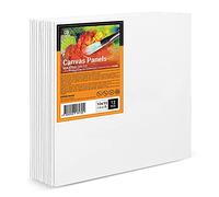 ESENG® Tele per Dipingere Set 12 Pezzi, 25x25 cm | 10x10 pollice, 100% cotone, Canvas Panel, Pannello di Tela, tavola da pittura per acrilica, olio, tempera e gouache