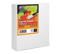 ESENG® Tele per Dipingere Set 18 Pezzi, 13x18 cm | 5x7 pollice, 100% cotone, Canvas Panel, Pannello di Tela, tavola da pittura per acrilica, olio, tempera e gouache