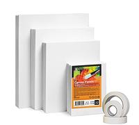 ESENG® Tele Set-32 pezzi, Multisize (13x18cm, 20x25cm, 23x30cm, 28x36cm) 100% cotone, Canvas Panel, Pannello di Tela, tavola da pittura per acrilica, olio, tempera e gouache