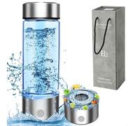 Esenlong Bottiglia Acqua All'idrogeno, Generatore di Acqua Idrogenata Ionizzatore, Portatile Tazza Ricca di Idrogeno Bottiglia d'Acqua Ricca di idrogeno Creatore di ioni Filtro (Argento)