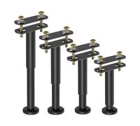 Esenlong Set di 4 gambe di supporto per telaio del letto, piedini per mobili regolabili in altezza, 7,1 - 12,6", gambe di supporto per letto, telaio del divano, mobili