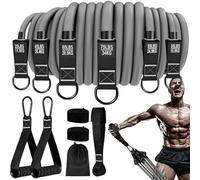Esercise Bands, Pull Up Assistance Set, 11,81 pollici Adjustable Opposition with No Slip Design and Ankle Straps, Heavy Duty Fitness Gear for Strength, Training & Hand Workout Use