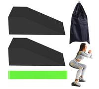 Esercise Wedge, Professional Supportive Squat Ramp, 32.5/20.9/1 Inch, Slant Board Calf Stretcher, Yoga Prop Accessory for Weightlifting, Gym, and Fitness Training, Black