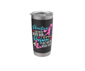 Esercitati come se non avessi mai vinto l"amore Cheerleading Bicchiere termico in acciaio inox doppia parete