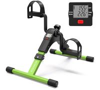 Esercitatore a Pedali, Bicicletta da Esercizio per Scrivania per Gambe e Braccia con Monitor LCD, Pieghevole (nero/verde)